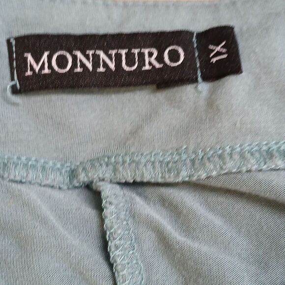 Monnuro soft  bluish green short sleeve oversized  tunic  Sz 1X  EUC - Picture 7 of 7